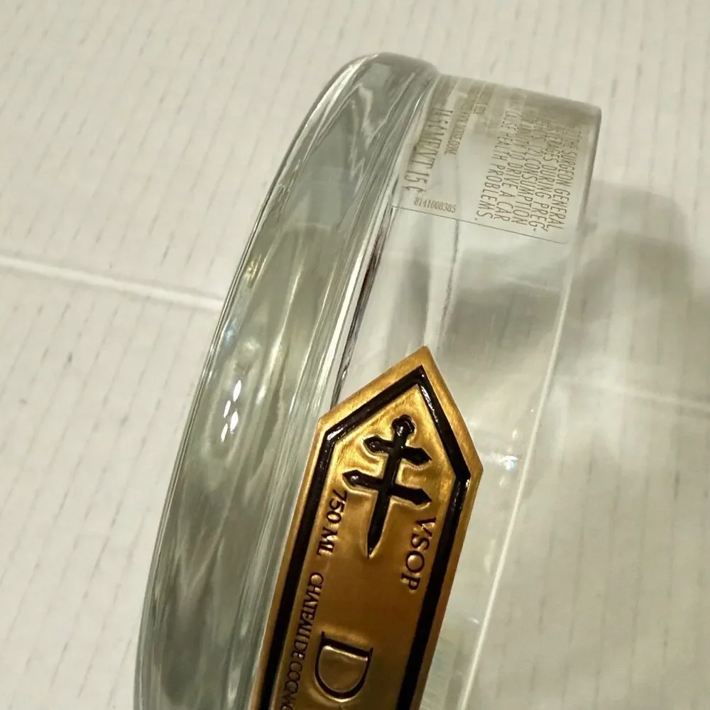 D'USSE Cognac V.S.O.P. Coaster Ashtray Catch All Dish Repurposed Vintage Glass